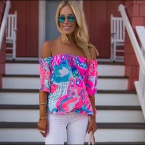 Lilly Pulitzer Sain Off Shoulder Top